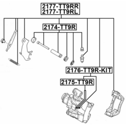 Alternative view of REPAIR KIT, REAR CALIPER PISTON D52