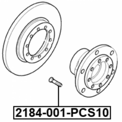 Alternative view of WHEEL STUD PCS10