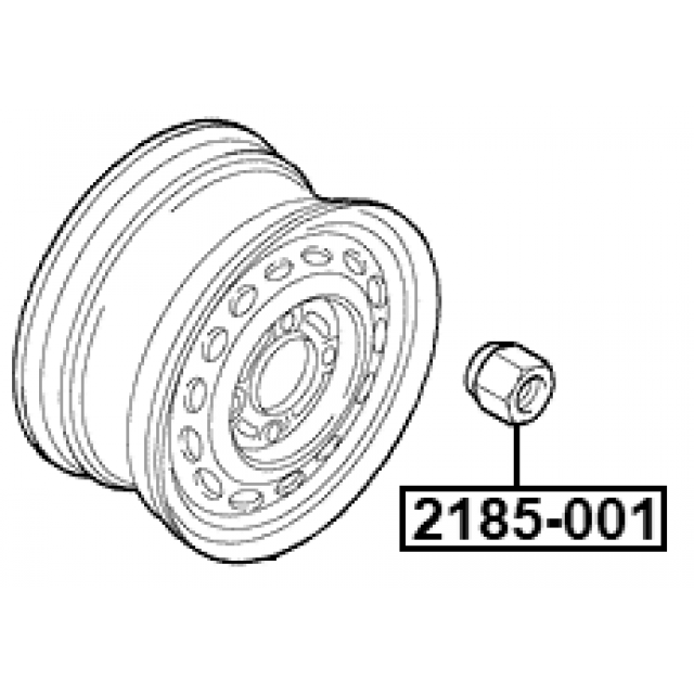 WHEEL NUT M12X1.5 L15.1 - Image 2