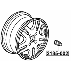 Alternative view of WHEEL NUT M12X1.5 L31.2
