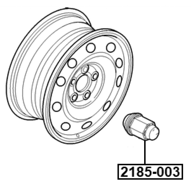 WHEEL NUT 1/2UNF-20 L40.9 - Image 2