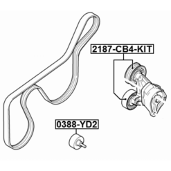 Alternative view of PULLEY TENSIONER KIT