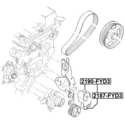 Alternative view of BELT TENSIONER