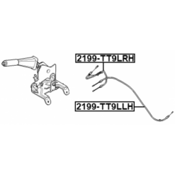 Alternative view of PARKING BRAKE CABLE, RIGHT