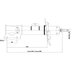 Alternative view of SHOCK ABSORBER FRONT RIGHT GAS.TWIN TUBE