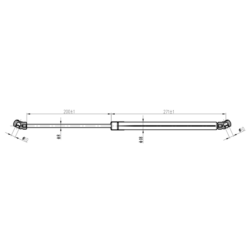 Alternative view of TRUNK GAS STRUT L490/380N