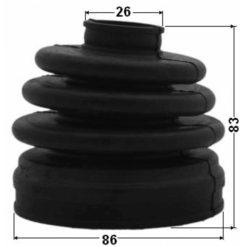 Alternative view of BOOT INNER CV JOINT KIT 86X83X26