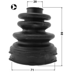 Alternative view of BOOT INNER CV JOINT KIT 71X89X20