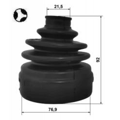 Alternative view of BOOT INNER CV JOINT KIT 76.9X92X21.5