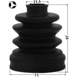 Alternative view of BOOT INNER CV JOINT REAR KIT 71X97X21.5