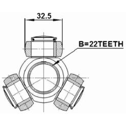 Alternative view of TRIPOD JOINT 22X32.5