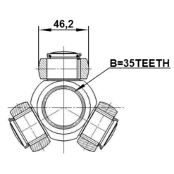 Alternative view of TRIPOD JOINT 35X46.2