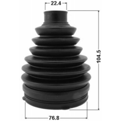 Alternative view of BOOT OUTER CV JOINT KIT PVC 76.8X104.5X22.4