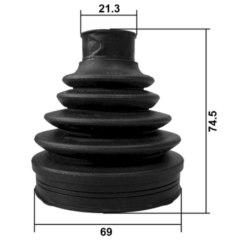 Alternative view of BOOT OUTER CV JOINT KIT PVC 69X74.5X21.3