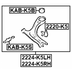 Alternative view of BALL JOINT FRONT ARM