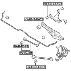Alternative view of REAR TRANSVERSE LINK WITH BALL JOINT