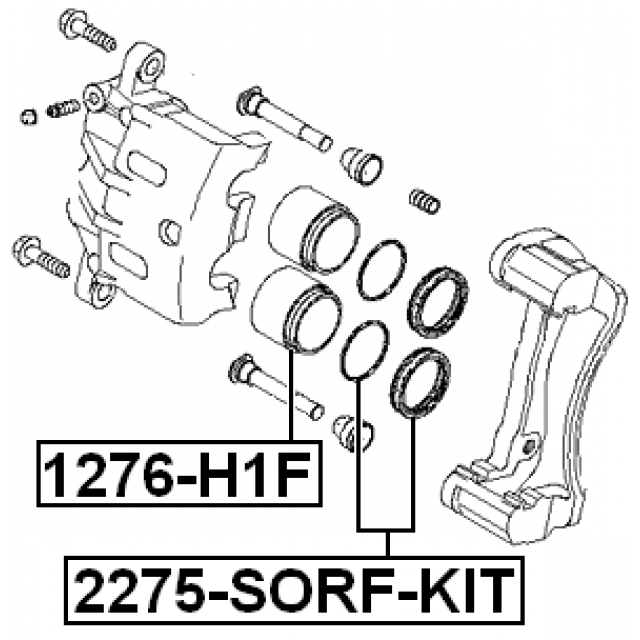 FRONT BRAKE CALIPER REPAIR KIT (FOR ONE PISTON) - Image 2