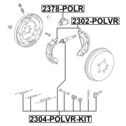 Alternative view of BRAKE SHOE FITTING KIT (SET FOR TWO SIDES)