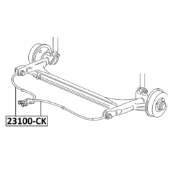 Alternative view of PARKING BRAKE CABLE