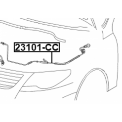 Alternative view of CABLE ASSEMBLY HOOD LOCK CONTROL