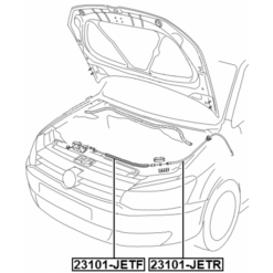 Alternative view of CABLE ASSEMBLY HOOD LOCK CONTROL