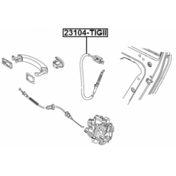 Alternative view of OUTER DOOR LOCK CABLE