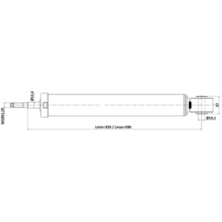 Alternative view of REAR SHOCK ABSORBER GAS.TWIN TUBE