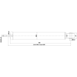 Alternative view of REAR SHOCK ABSORBER GAS.TWIN TUBE