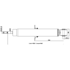 Alternative view of REAR SHOCK ABSORBER GAS.TWIN TUBE
