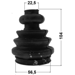 Alternative view of BOOT INNER CV JOINT KIT 56.5X104X22.5