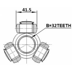 Alternative view of TRIPOD JOINT 32X41.5