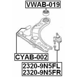 Alternative view of FRONT LOWER BALL JOINT LEFT