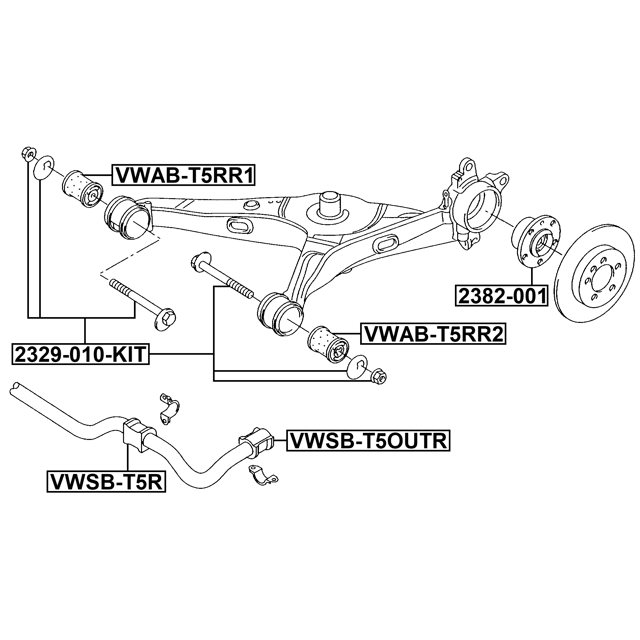 REPAIR KIT, CAMBER ADJUSTING ECCENTRIC BOLT - Image 2
