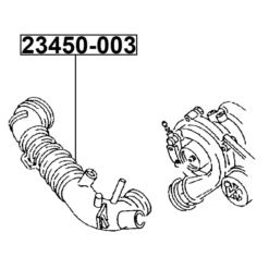 Alternative view of AIR CLEANER HOSE