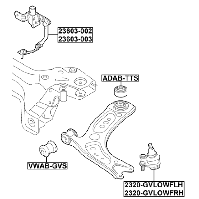 LEVEL SENSOR, FRONT LEFT (WITH BRACKET, WITH LINK) - Image 2