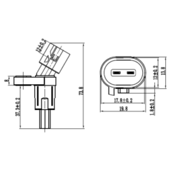 Alternative view of ABS SENSOR REAR