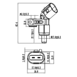 Alternative view of ABS SENSOR FRONT RIGHT