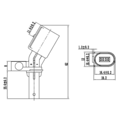 Alternative view of ABS SENSOR REAR RIGHT