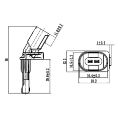Alternative view of ABS SENSOR REAR LEFT