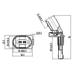 Alternative view of ABS SENSOR REAR RIGHT