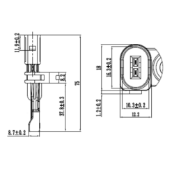 Alternative view of ABS SENSOR REAR
