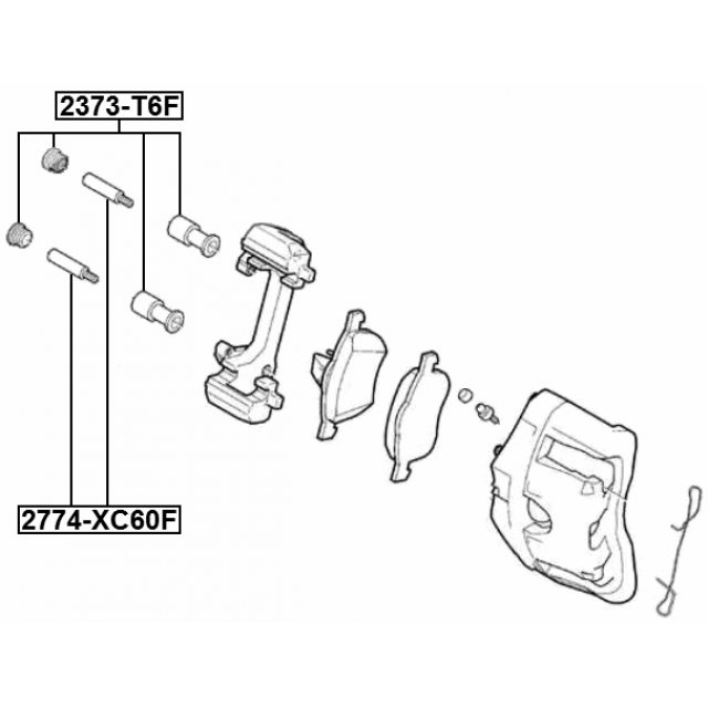FRONT BRAKE CALIPER SLIDE PIN BOOT KIT - Image 2