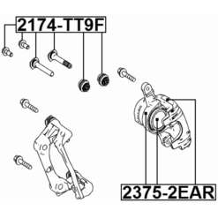 Alternative view of REAR BRAKE CALIPER REPAIR KIT (SET FOR ONE SIDE)