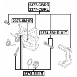 Alternative view of REAR BRAKE CALIPER REPAIR KIT (SET FOR ONE SIDE)