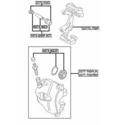 Alternative view of FRONT LEFT BRAKE CALIPER ASSEMBLY (WITH BRACKET)