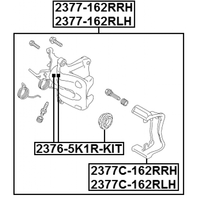 REAR RIGHT BRAKE CALIPER BRACKET CARRIER (WITH SLIDE PINS) - Image 2