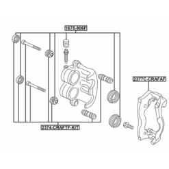 Alternative view of FRONT BRAKE CALIPER BRACKET CARRIER