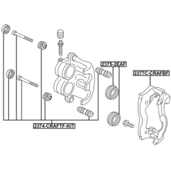 Alternative view of FRONT BRAKE CALIPER BRACKET CARRIER