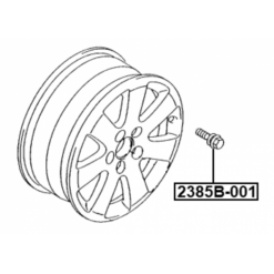 Alternative view of WHEEL BOLT M14X1.5 L65.2