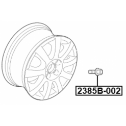 Alternative view of WHEEL BOLT M14X1.5 L47.8